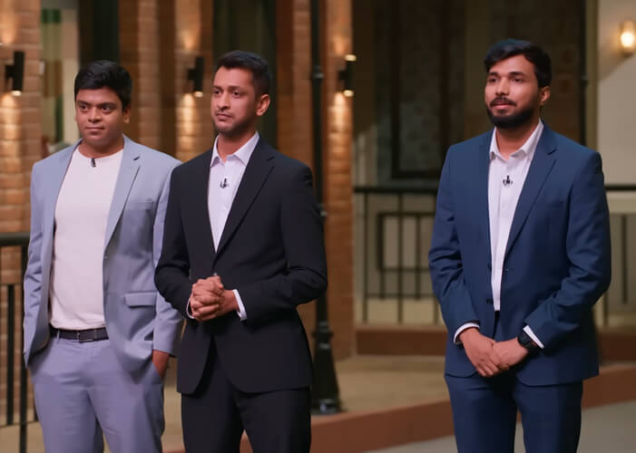 Contestants pitching their brands on the show.