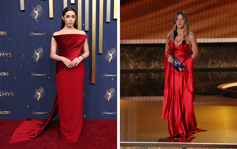 (L-R) American actresses Cristin Milioti and Sydney Sweeney.