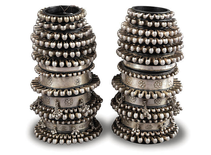 Kara (bangles) in silver and plastic from Rajasthan circa the 19th and 20th centuries.