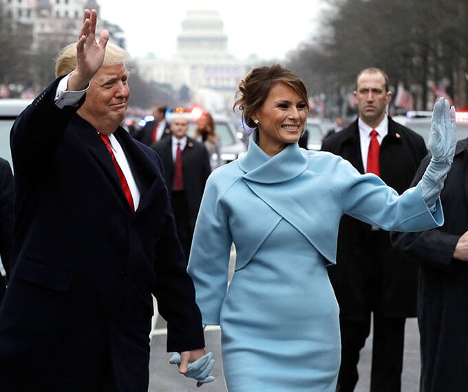 President Donald Trump with first lady Melania Trump.