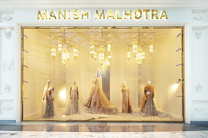 Malhotra’s 5,000-square-foot flagship store at Dubai Mall.