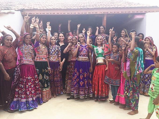 Anita Dongre with the women of Self-Employed Women’s Association (SEWA), a heartfelt bond since 2014.