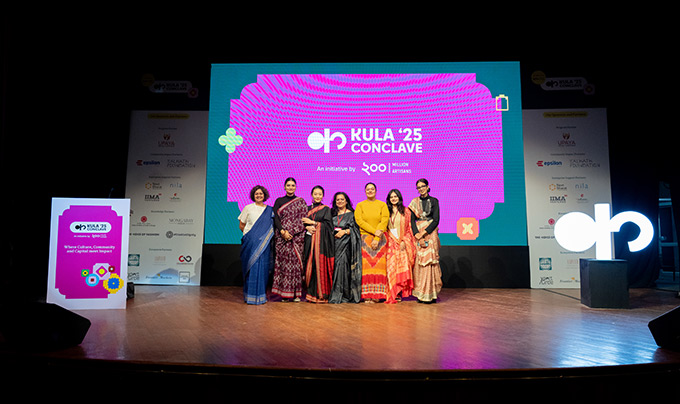 Priya Krishnamoorthy alongside her team at Kula Conclave 2025.