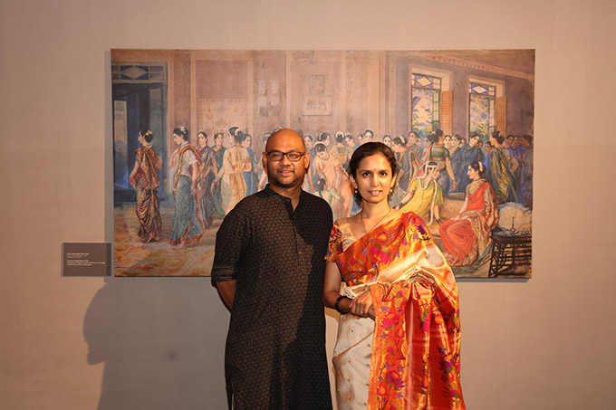 Mayank Mansingh Kaul and Rasika Mhalgi Wakalkar for 'Kath Padar: Paithani &amp; Beyond' exhibition by TVAM Foundation (2023).