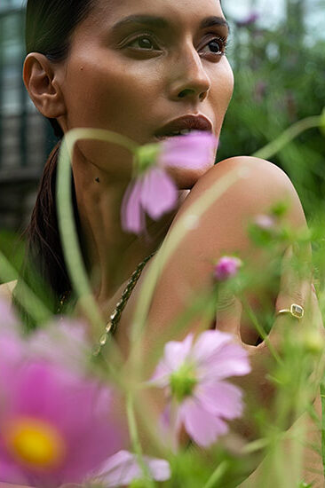 Ujjwala Raut for the debut campaign shot in the Himalayas.