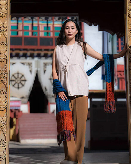 Pashmina Muffler by Looms of Ladakh.