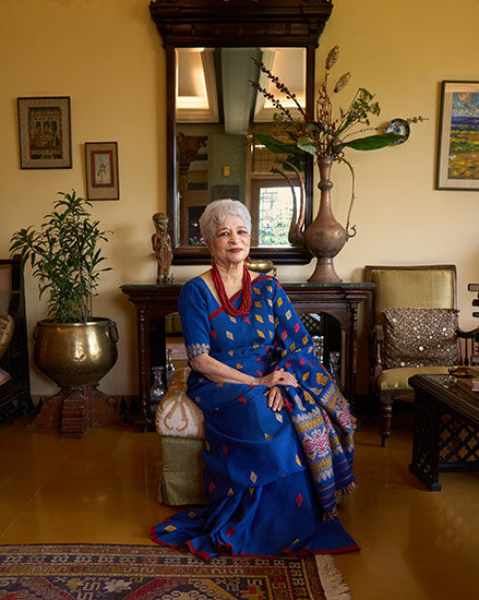 Laila Tyabji, co-founder of Dastkar, photographed at her home in Delhi for TVOF.
