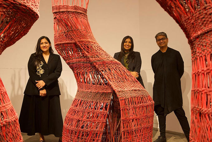 (L-R) Priyanka Raja, Karishma Swali and Prateek Raja.