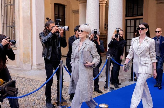 Streep and Hathaway in a film still