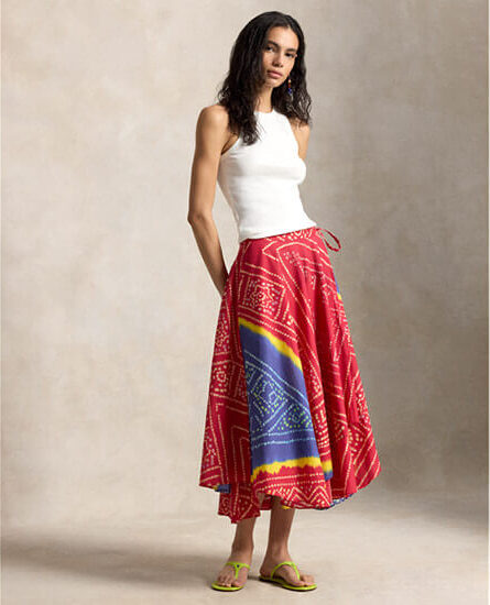 The Ralph Lauren bandhani skirt.
