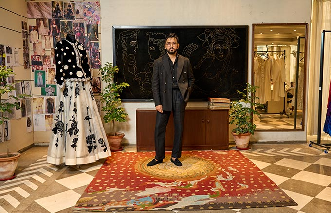 Fraze Tasnim, creative director of the House of Rohit Bal.