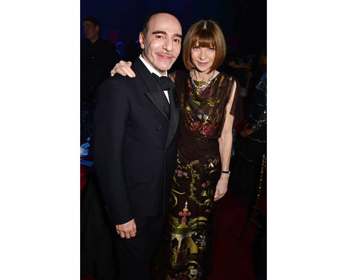 John Galliano with Anna Wintour.